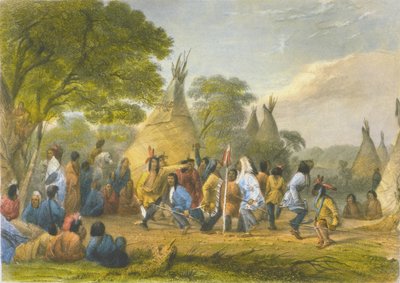 Hundetanz der Dakotas, 1853 von Captain Seth Eastman